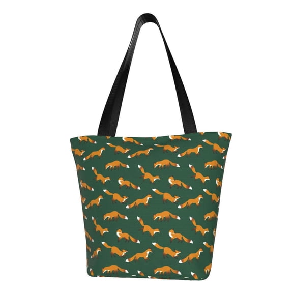 Xecao Cartoon Fox 1 for Tote Bag for Women -Tote Shoulder Bag with A Little Pocket Inside, Perfect for Travel and Work.