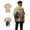 Tan, variant on G-West Oversized Wolf T Shirt White Size- Large