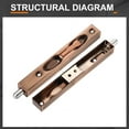 thumbnail image 3 of Flush Bolt, 6" Stainless Steel Security Door Guard Latch 4Pack, Red Bronze, 3 of 6