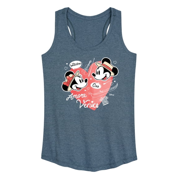 Disney - Mickey & Friends - Minnie & Mickey in Paris - Amore Venice - Bellissimo - Women's Racerback Tank Top