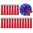 thumbnail image 1 of Etiquetas de nombre de pompones de animadora, etiquetas de equipo en blanco para campamento de animadoras, etiquetas de pompones con cinta, rojas, 24 piezas, 1 of 7