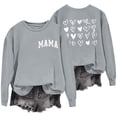 thumbnail image 2 of Uootdi Chandails en Molleton à Manches Longues pour Femmes, Col Rond, Imprimé Cœur et Lettres, Coupe Décontractée, Cadeau pour Rendez-Vous de Jeu, 2 of 5