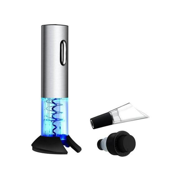 Sacacorchos Eléctrico Abridor De Botellas De Vino Abridor De Vino Eléctrico Sacacorchos Automático Con Cortador De Papel De Aluminio Aireador De Vino Tapón De Vino sonducket HA019862-00