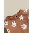 thumbnail image 6 of Suealasg Infant Baby Girls Romper Newborn Girls Long Sleeve Flower Print One Piece Jumpsuit Cute Fall Bodysuit 0-18M, 6 of 8
