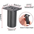 thumbnail image 2 of Patas ajustables para muebles, patas de cama para muebles, patas de aleación de aluminio para Base de cama, gabinete, mesa, 4 Uds. (negro, altura 8cm), 2 of 5