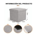 thumbnail image 3 of Puff Silla Cubo Organizador Plegable Con Cajón Almacenador, 3 of 4