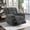 Dark Grey, variant on Manual Reclining Sofa, Modern Corduroy Recliner Chair, Comfy Single Sofa Lounge Seating for Small Spaces, Living Room, Dark Grey