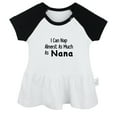 thumbnail image 1 of I Can Nap Almost as Much as Nana Funny Dresses For Baby, Newborn Babies Skirts, Infant Princess Dress, 0-24M Kids Graphic Clothes (Black Raglan Dresses, 6-12 Months), 1 of 4