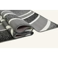 thumbnail image 6 of HR Geometric Stripes Area Rug 8x10 [7'.5" x 10'.5"] Contemporary Modern Black & Grey Carpet Comfy shed Free Stain Resistant, 6 of 9
