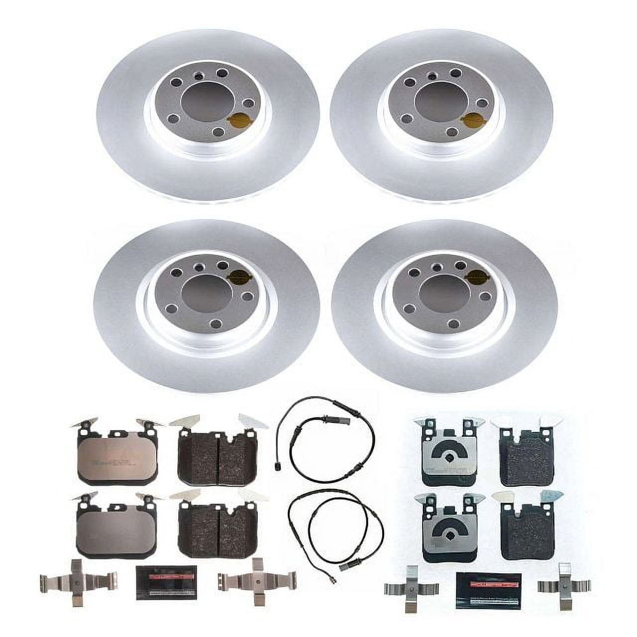 Power Stop Front and Rear Euro-Stop ECE-R90 Certified Brake Pad and Rotor Kit ESK6655