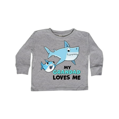 

Inktastic My Grandad Loves Me with Cute Sharks Gift Toddler Boy or Toddler Girl Long Sleeve T-Shirt