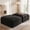 Black, variant on Gericco Set of 2 Ottoman, 31"W Oversized Rectangle Corduroy Compression Pouf Ottoman, Foot Stool for Living Room, Bedroom