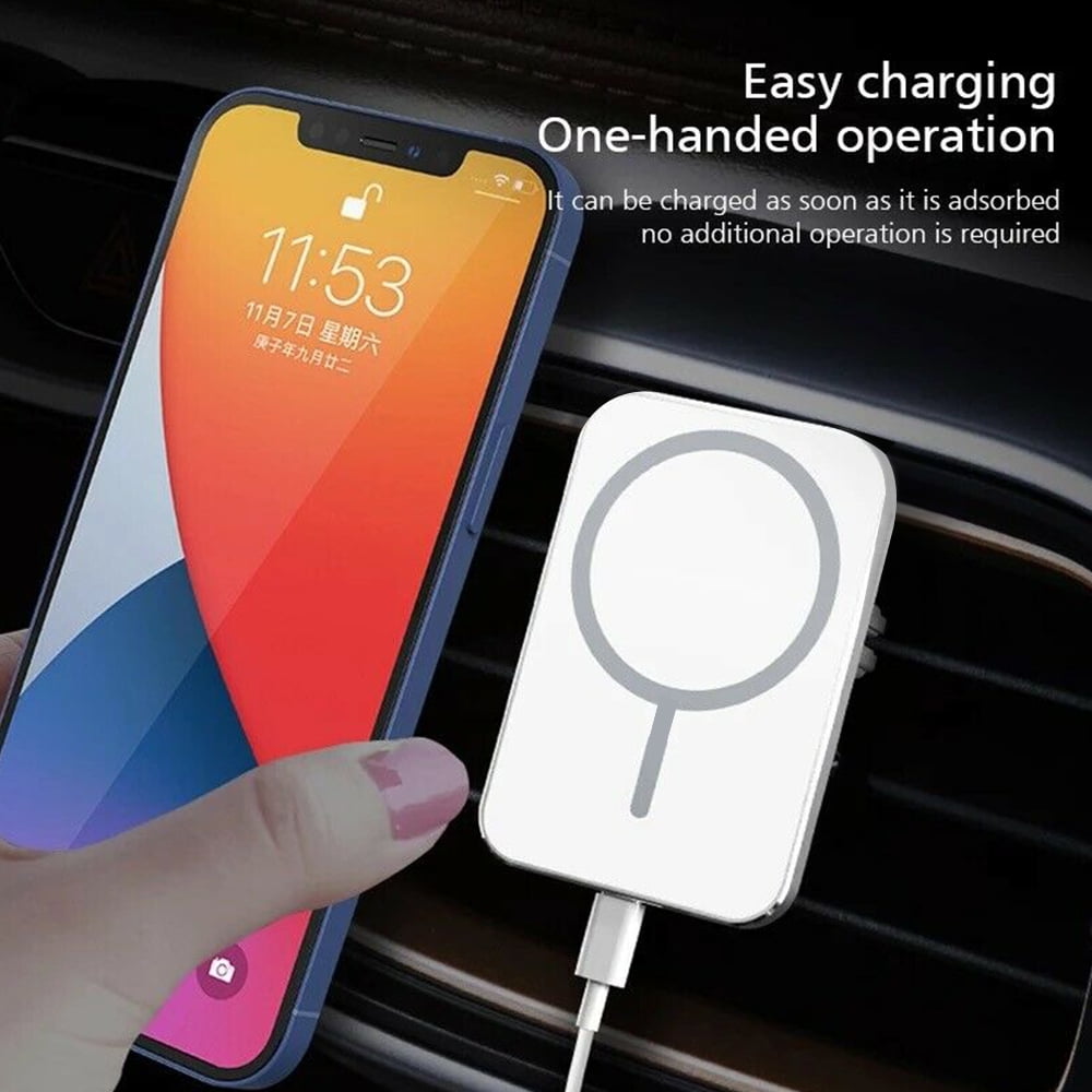 Wireless Car Charger 15W Fast Charging, Auto-Clamping Air Vent & Suction  Cup Mount Car Charger for Cell Phone, Black 