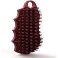 thumbnail image 1 of wonima11 Silicone Body Scrubber Silver-Infused Dual-Sided 3-in-1 for Shower, Body Cleaning+Massage+Exfoliator Body Brush Buffer for Men and Women, Silicone Loofah, Non-Slip Handle (Burgundy), 1 of 1