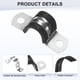 thumbnail image 2 of Uxcell 30 Paquete de Abrazaderas de Cable 0.63" Acero Inoxidable 304 Goma Forma U para Tubo, 2 of 7
