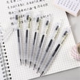 thumbnail image 4 of Retractable Gel Pens .5mm Fast Dry Black Gel Pen With ST Tip Smooth Writing No Smear Click PensforSchool Journaling Note Taking 1ml, 5-Pack Cloud Grip Gel Pens, 4 of 5