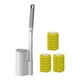 thumbnail image 2 of Cepillo de baño desechable, accesorios para inodoro con recambios, compacto, para montar en la pared. Amarillo, 2 of 8