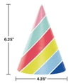 thumbnail image 2 of Creative Converting Over The Rainbow Party Hats, 8 ct, 2 of 2