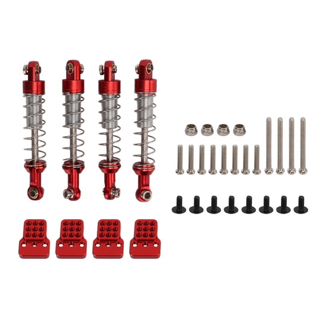 Juego de amortiguadores universales de Metal para control remoto, 2 pares, con soporte de choque para piezas de mejora de coche WPL C14 RC