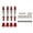 Red, variant on OVTSC RC Metal Universal Shock Absorber Damper Set with Shock Mount for WPL C14 C24 MN D90 99S Upgrades, 2.4 inches / 60mm Length Heavy Duty Aluminum Alloy Replacements, 2 Pairs Black