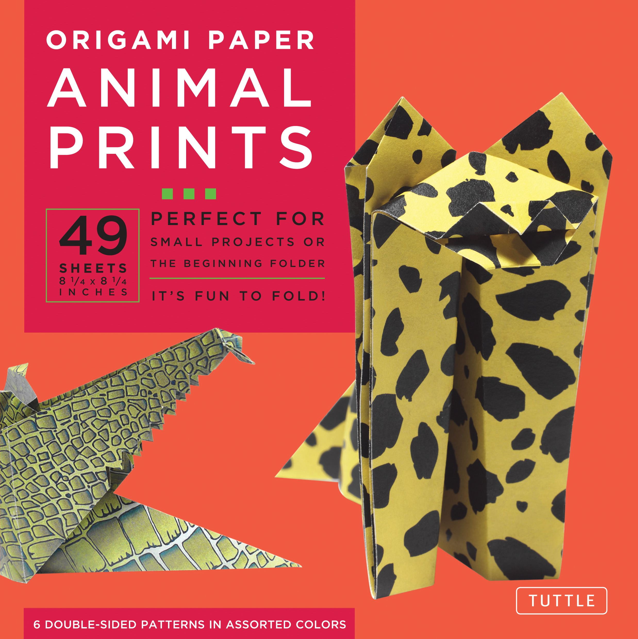 Origami Paper Animal Prints 8 1/4" 49 Sheets Tuttle Origami