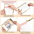thumbnail image 5 of NOGIS Metal Picture Frames Vintage Minimal Ornate Floating Easel Stand Photo Frames Antique Vertical Glass Frame for Pictures Photos Desk Tabletop Display,6 Inches (Gold), 5 of 7