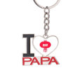 thumbnail image 1 of chinese traditional  hello salute Keychain Metal Keyring Holder Love PAPA Father, 1 of 3