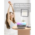 thumbnail image 4 of Versatile Essential Oil Diffuser, 300ml Aroma Diffuser with Bluetooth Speaker and Alarm Clock, 7 Colors LED Light Aromatherapy Diffusers & Cool Mist Humidifier 3-Level Brightness, Auto-Off Protection, 4 of 7
