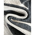 thumbnail image 4 of Unique Loom Chindi Rag Collection Area Rug - Striped (2' 2" x 12' Runner Navy Blue/Ivory), 4 of 7