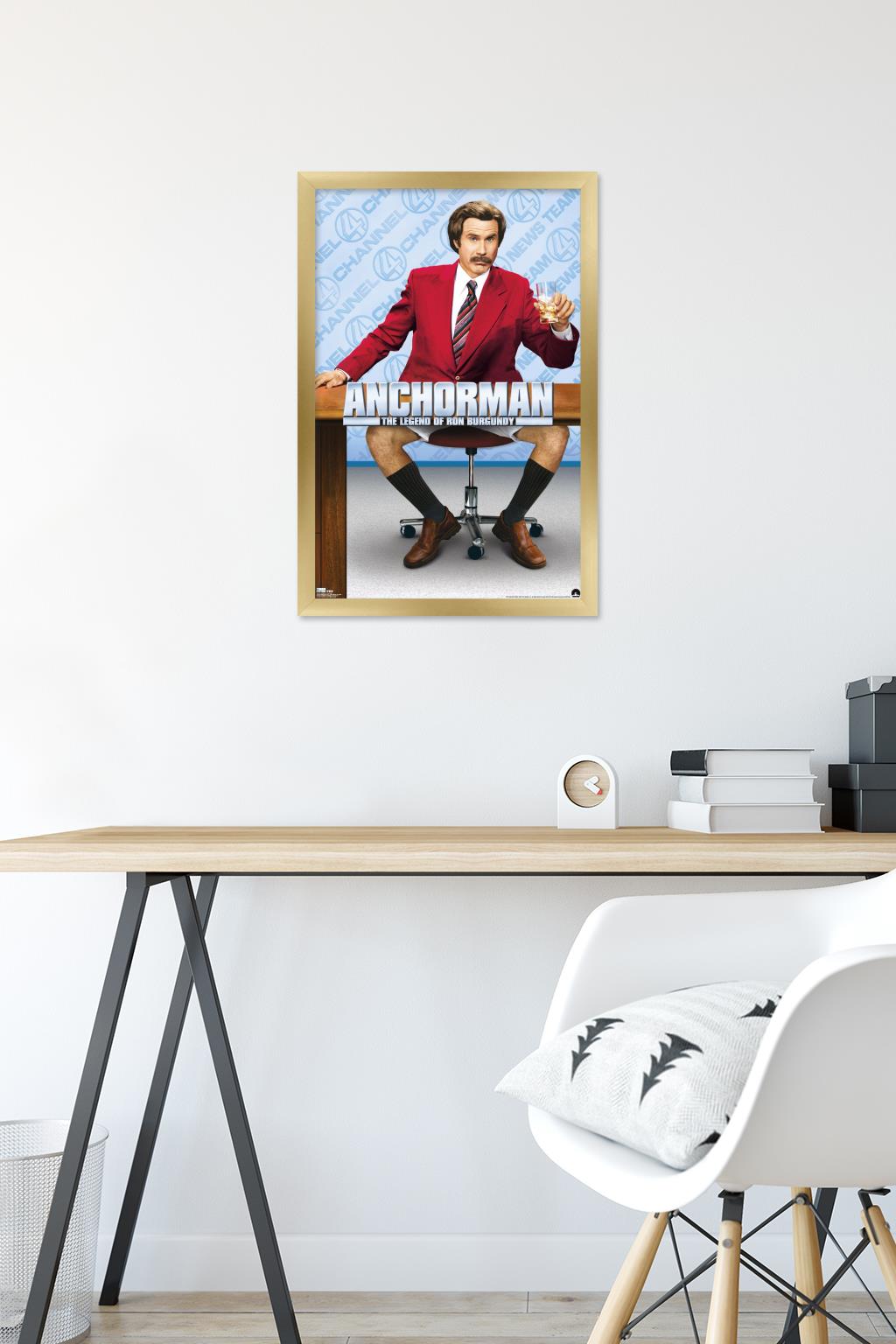 Anchorman - One Sheet Wall Poster, 14.725" x 22.375", Framed