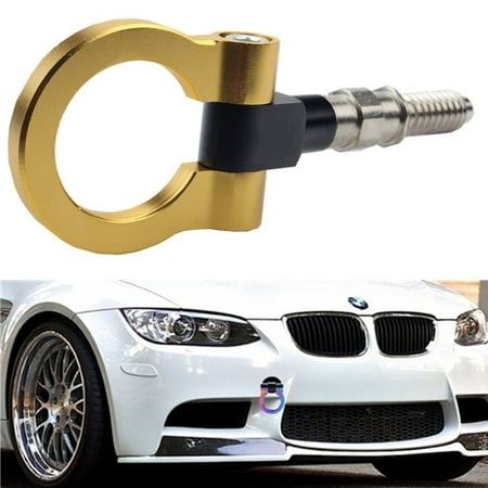 Bmw Tow Hook - DEWHEL JDM Aluminum Track Racing Front Rear Bumper Car Accessory Auto Trailer Ring Eye Towing Tow Hook Kit Gold Screw On For BMW 1 3 5 Series X5 X6 E36 E39 E46 E82 E90 E91 E92 E93 E70 E71 MINI Cooper