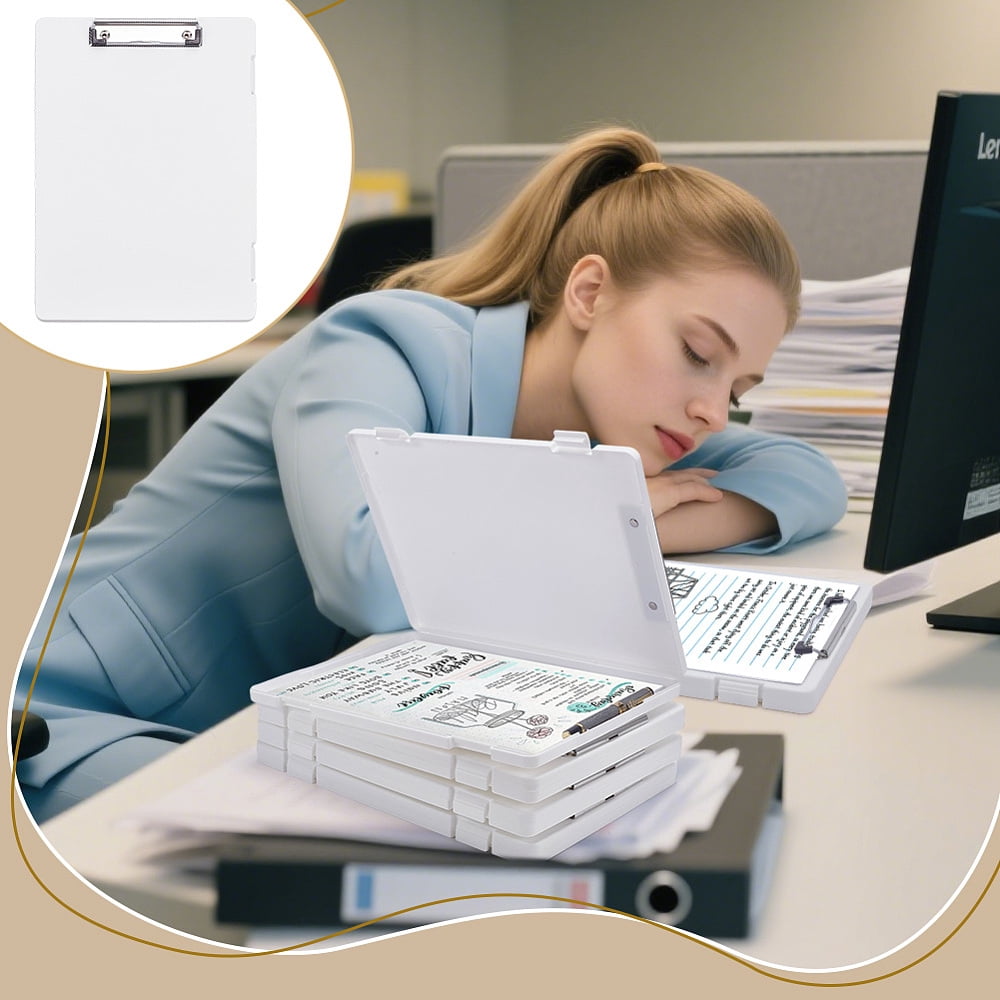 Plastic Clipboards Storage Box Writing Pad Rectangle White 325x235x25mm Inner Diameter: 320x230mm for making