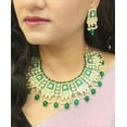 thumbnail image 3 of Efulgenz Wedding Jewlery Faux Kundan Beads Indian Green Antique Bridal Set Choker Necklace Earrings with Maang Tikka Traditional Jewelry for Women, 3 of 5