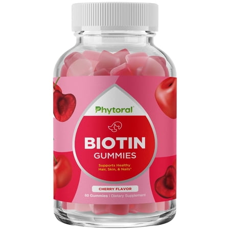 Biotin Gummies for Hair and Nail Growth - Biotin Gummies for Hair Growth Potent Skin Care and Nail Care - Biotin 5000mcg per Serving Hair Skin and Nails Gummies Vitamins for Adults