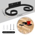 thumbnail image 2 of Wenqik Soporte de Metal Montado en Pared para Copas de Vino, Negro, 17 cm, 2 of 6