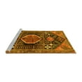 thumbnail image 2 of Ahgly Company Machine Washable Indoor Square Persian Yellow Traditional Area Rugs, 4' Square, 2 of 4