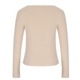 thumbnail image 4 of Birdeem Chemise Simple Côtelée à Manches Longues pour Femmes avec Découpe au Buste, Mode Aguichant, Effet Poitrine, 4 of 6