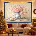 thumbnail image 3 of Porcelain Pitcher with Floral Bouquet Still Life, Romantic Vintage for Home Decor Enthusiasts, Framed Vintage Art, Anniversary Gift, Tapestry Wall Hanging for Home Library and Study Room, 3 of 7