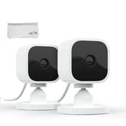 Mini  Compact Indoor Plug-in Smart Security Camera, 1080 HD video, Night Vision, Motion Detection, Two-Way Audio  2 Camera Pack + VIECAM Cleaning Cloth Bundle