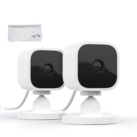 Mini Ã¢ÂÂ Compact Indoor Plug-in Smart Security Camera, 1080 HD video, Night Vision, Motion Detection, Two-Way Audio Ã¢ÂÂ 2 Camera Pack + VIECAM Cleaning Cloth Bundle