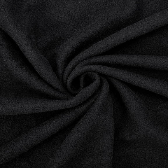 1.1Yard Black Polar Fleece Fabric 63inch Solid Color Anti-Pill Fabric Patchwork Polyester Plush Fleece Cloth for Sewing Throw Blankets PJ Pants Booties