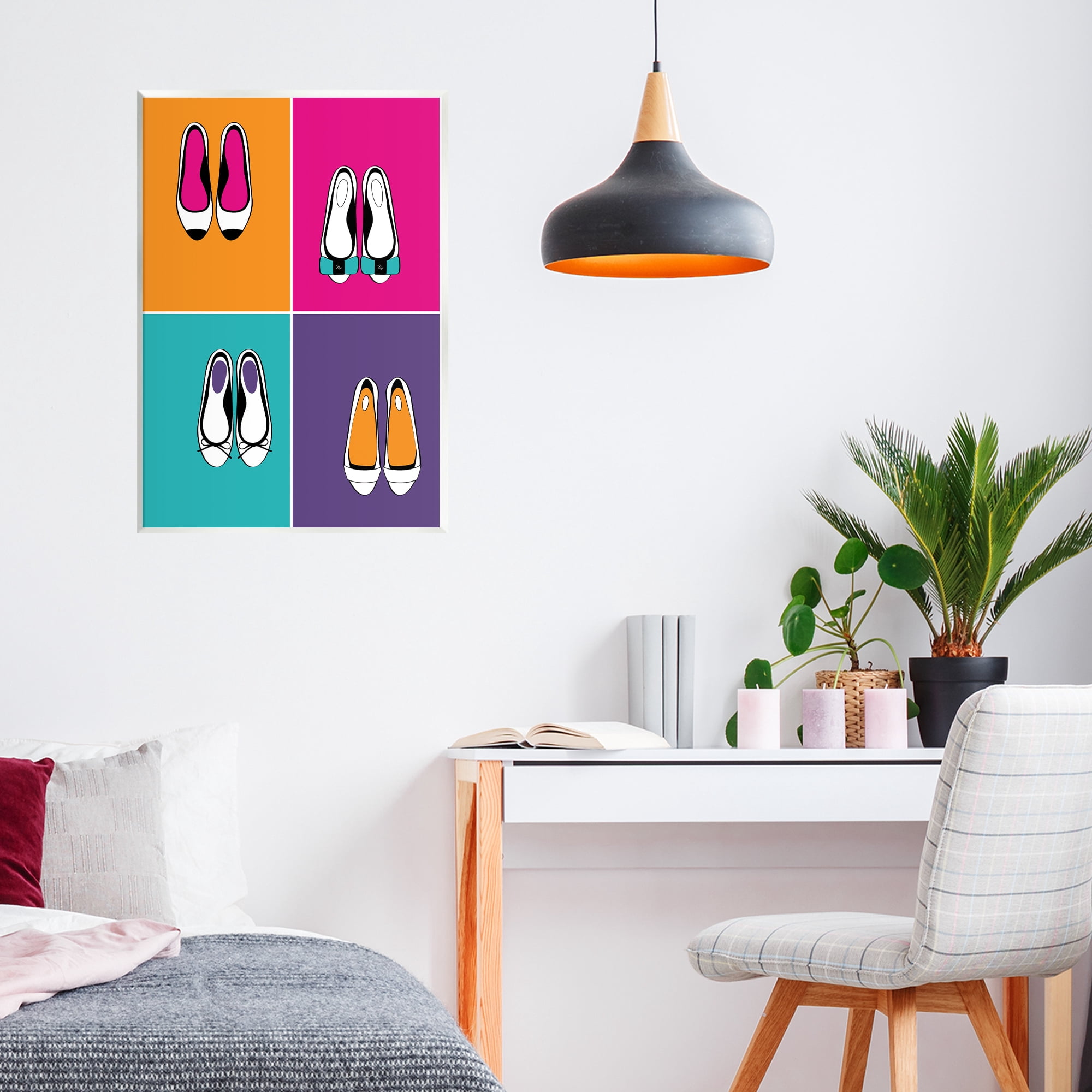 Stupell Industries Bold Pop Trendy Flats Wall Plaque Art, design by Martina Pavlova