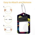 thumbnail image 2 of Frog Square PU Leather Luggage Tags - 2 Pack with Privacy Cover and Stainless Steel Ring - Suitable for Travel, Backpack, Handbag - Suitcase Tags, Travel Tag, 2 of 7
