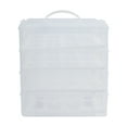 thumbnail image 5 of Cupcake Holder, 4-Tiers Cupcake Carrier Rectangular 13.98*10.04*15.55in, 5 of 15