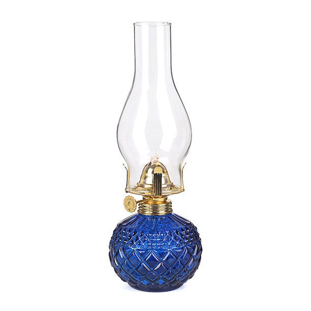 Lámpara de queroseno de cristal de piña pequeña, lámpara de mantequilla, lámpara larga, lámpara de ambiente interior y exterior, lámpara de mantequilla, portavelas.
