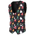 thumbnail image 2 of Nuevo chaleco informal con estampado navideño de personalidad de tendencia de moda para hombre Pompotops oipoqjl14067, 2 of 3