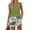 Dark Green, variant on Sunset Palm Print Co-ord Set for Women, Sleeveless Scoop Neck Cami Top & Elastic Waist Shorts with Pockets - Summer Beach Vacation Loungewear Pink XL
