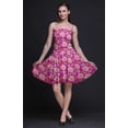 thumbnail image 2 of Bimba Robe Cocktail au-Dessus du Genou Smockée Florale pour Femmes Robe d'Été Fluide-TTTG, 2 of 5