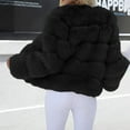thumbnail image 7 of Yigetop Fur Coats for Women European and American Wool Imitation Jacket Women's Short Long Sleeve Faux Leather Coat Faux Fur Jacket Women Black L, 7 of 7