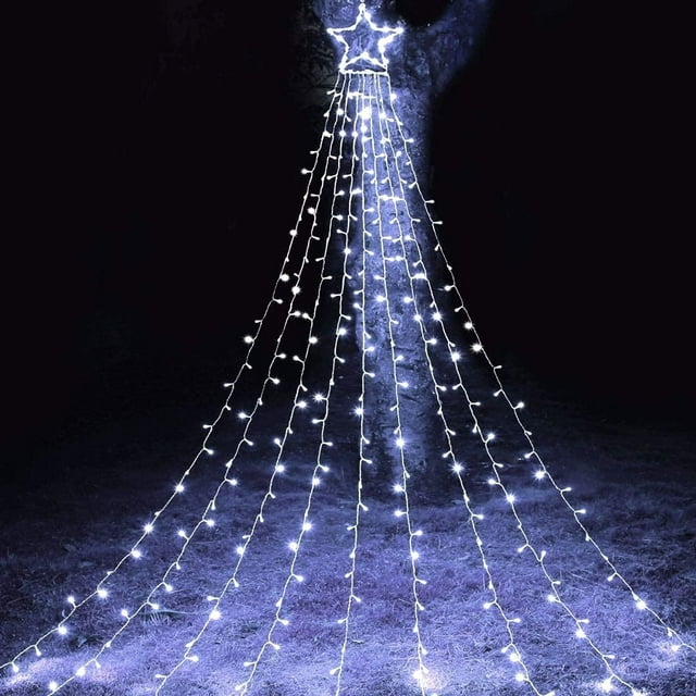 Outdoor Christmas Decorations 317 LED Star Lights Christmas Yard Decorations LED Christmas Star Lights 8 Lighting Modes Outside Tree Decoration Lights